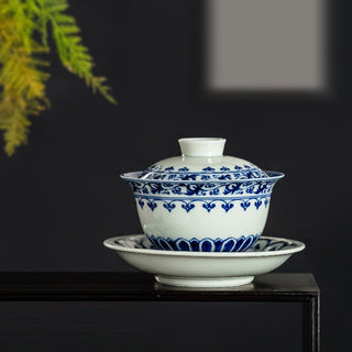  Blue and white porcelain Gaiwan