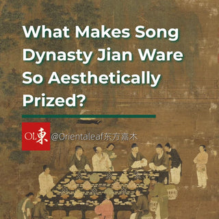 What Makes Song Dynasty Jian Ware So Aesthetic banner featuring a detail from the Wenhui Tu painting showcasing historic tea culture.