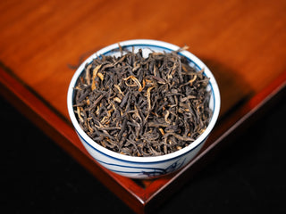 Dry leaves of Vintage 2023 Premium Dianhong Black Tea