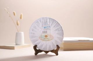 Back label and packaging details of Xiangzhuqing Heritage Shoumei White Tea.