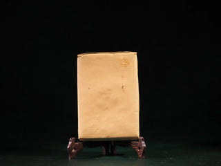Unmarked traditional paper wrapping of the On Taoism Jingyang Fubrick before brewing.