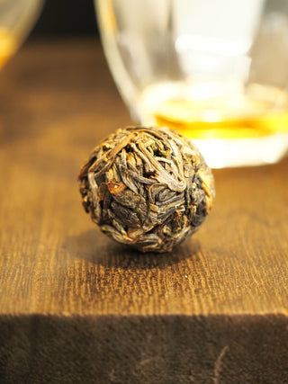 On Taoism Silk Road Black Pearl Jin Hua Raw Pu-erh Fu Tea