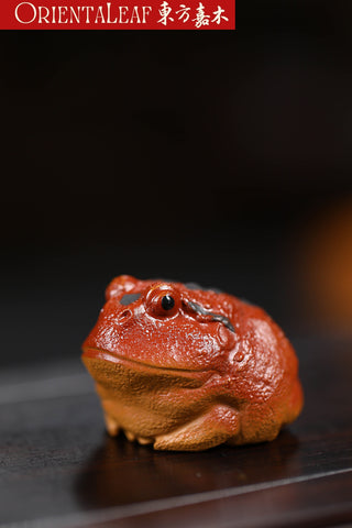 Tea Pet - Yixing Purple Clay Tea Pet Golden Toad Frog