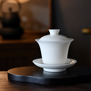 Essential Three Talent Basic White Porcelain Gaiwan