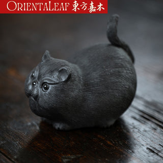 Tea Pet - Yixing Purple Clay Cat