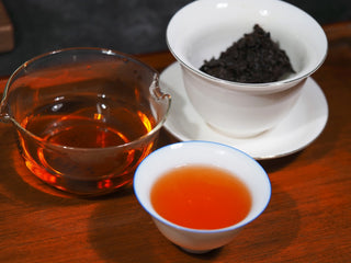High-quality wet tea leaves of Jingyang Fu Brick after multiple infusions.