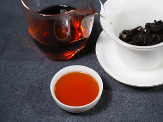 Full tea tasting set for 2019 Xiaguan Baoyan 250g Ripe Pu-erh Tea Brick.