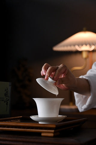 Essential Three Talent Basic White Porcelain Gaiwan