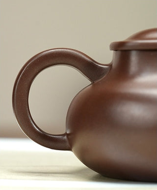 Yixing Purple Clay Teapot - Heaven Is Round and Earth Is Square