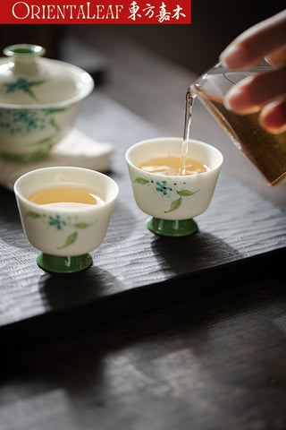 Handcrafted  Tall-footed Gongfu Tea Cup Chinese Tea Cup