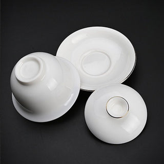 Essential Three Talent Basic White Porcelain Gaiwan