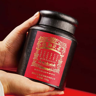 On Taoism几于道-Jingyang Fu tea, dark tea, golden flower iron can hand-built no-prying Fu brick tea Golden Flower Fu tea [RED Label] 150g