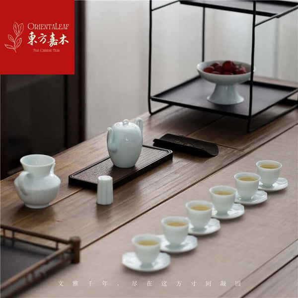 景徳鎮磁器ティーセット - 宋時代蓮花模様 – Orientaleaf