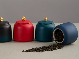 Pottery Tea Canister for Loose-leaf Tea