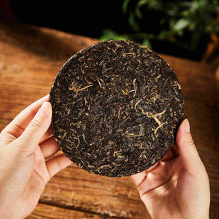 On Taoism - Jingyang Golden Flower Fu Brick Tea - 350g Cake