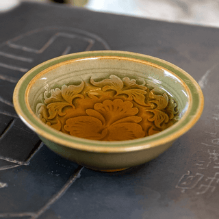 Yaozhou Celadon Peony Cup Bowl 耀州瓷 牡丹盏