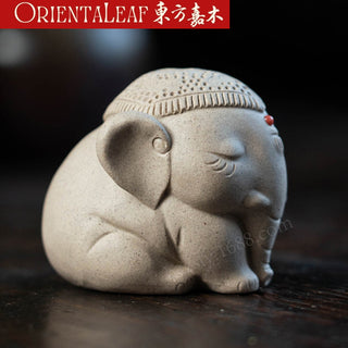 Tea Pet - Purple Clay Tea Pet Taiping Peaceful Elephant