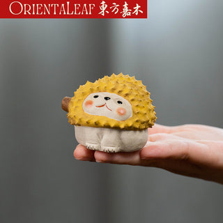 Tea Pet - Yixing Purple Clay Durian Cat Tea Pet Ornament