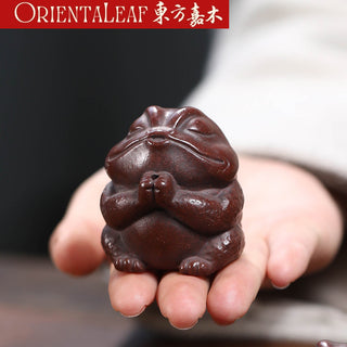 Tea Pet - Purple Clay Golden Toad