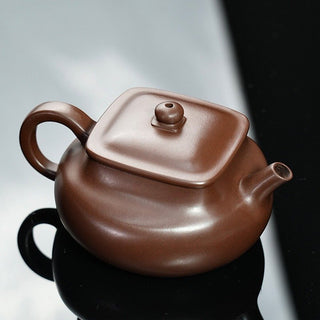 Yixing Purple Clay Teapot - Heaven Is Round and Earth Is Square