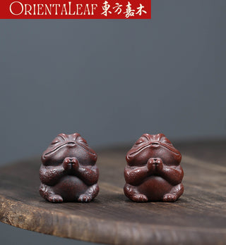 Tea Pet - Purple Clay Golden Toad