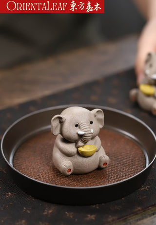 Tea Pet - Yixing Purple Clay Elephant