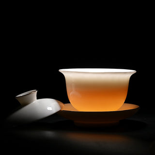 Essential Three Talent Basic White Porcelain Gaiwan