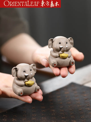 Tea Pet - Yixing Purple Clay Elephant