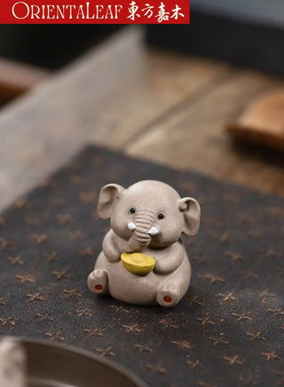 Tea Pet - Yixing Purple Clay Elephant