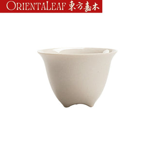 Herb Ash Glazed Three-Footed Song Style Gongfu Tea Cup