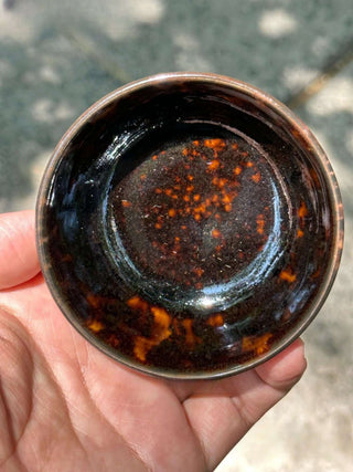 Черная фарфоровая чайная чашка Yaozhou Kiln черепахового цвета 耀州窑 玳瑁