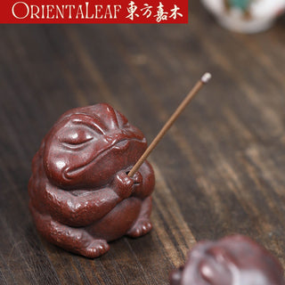 Tea Pet - Purple Clay Golden Toad