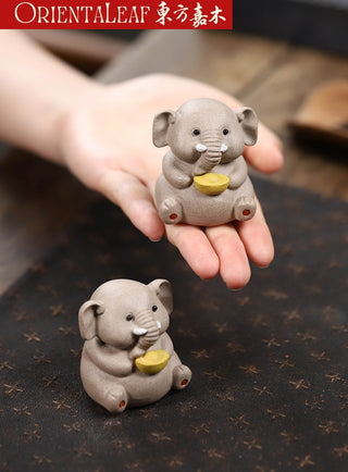 Tea Pet - Yixing Purple Clay Elephant