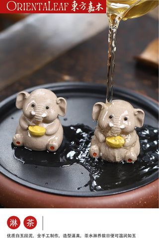 Tea Pet - Yixing Purple Clay Elephant