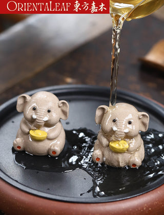 Tea Pet - Yixing Purple Clay Elephant