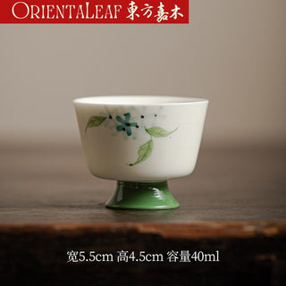 Handcrafted  Tall-footed Gongfu Tea Cup Chinese Tea Cup