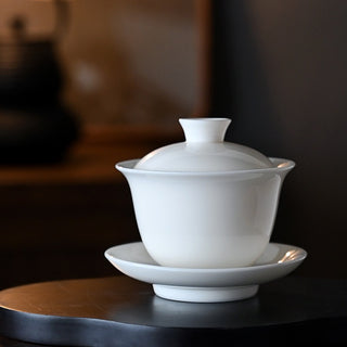 Essential Three Talent Basic White Porcelain Gaiwan