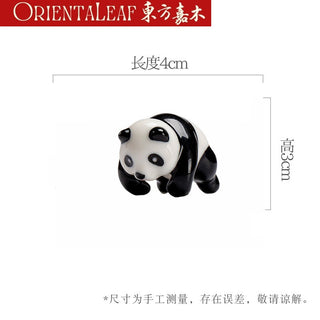 White Porcelain Tea Pet - Hand-painted Panda Theme