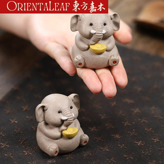 Tea Pet - Yixing Purple Clay Elephant