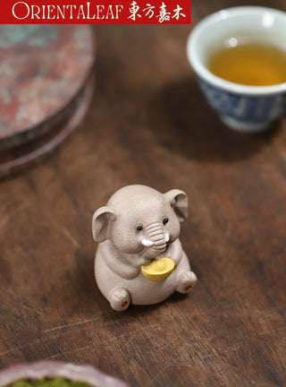 Tea Pet - Yixing Purple Clay Elephant