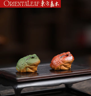 Tea Pet - Yixing Purple Clay Tea Pet Golden Toad Frog