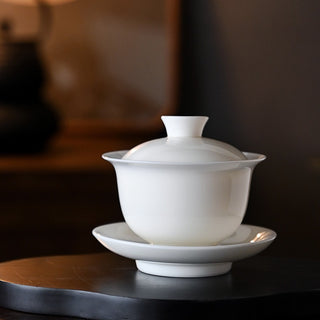 Essential Three Talent Basic White Porcelain Gaiwan