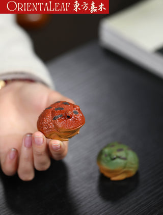 Tea Pet - Yixing Purple Clay Tea Pet Golden Toad Frog