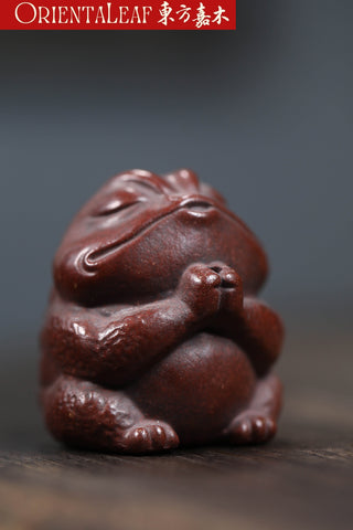 Tea Pet - Purple Clay Golden Toad