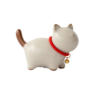 Adorable Ru Kiln Ceramic Kitten Tea Pet