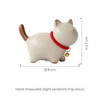 Sevimli Ru Fırını Seramik Kedi Çay Peti