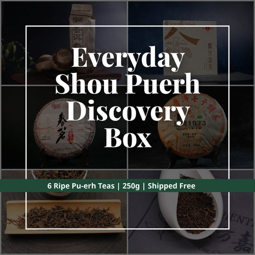Everyday Shou Discovery Box — 6 Ripe Pu-erh, 250g, Free Ship