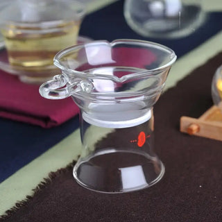 Handcrafted Glass Gongfu Tea Strainer - High Borosilicate, Heat-Resistant