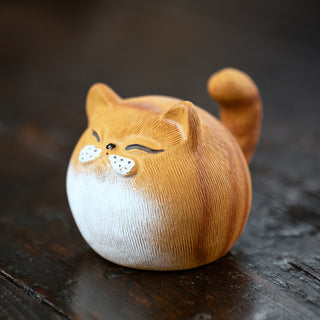 Tea Pet - Yixing Purple Clay Cat