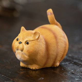 Tea Pet - Yixing Purple Clay Cat